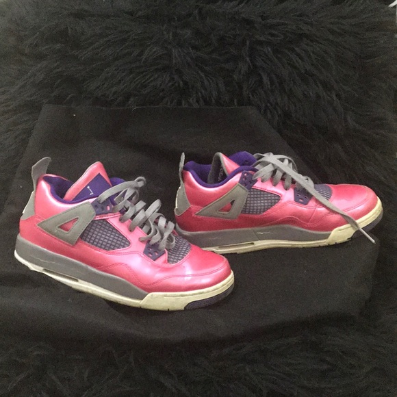 Girls Air Jordan 4 Retro GS Pink Foil - Picture 2 of 3